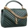 Saint Laurent College Monogram Medium Green Leather Bag 18927380