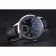 Patek Philippe Geneve Two Dial Black Dial Stainless Steel Bezel Black Leather Band  622145