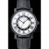Cartier Rotonde White And Black Dial Black Case Black Leather Bracelet  1454219