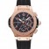 Swiss Hublot Big Bang Black Dial Rose Gold Case Black Rubber Bracelet 1453898