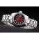 Rolex Datejust Polished Stainless Steel Two Tone Red Dial