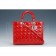 Dior Medium  Lady Cannage Bag Patent Leather Red
