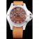 Panerai Luminor Brushed Stainless Steel Case Brown Dial Brown Leather Strap