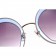 Miu Miu Noir Light Blue Full Circle Round Frames Sunglasses 307884