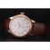 Rolex Cellini White Rose Dial Gold Case Brown Leather Bracelet  622725