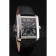 Swiss Cartier Tank MC Black Dial Stainless Steel Case Black Leather Strap