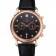 Patek Philippe Chronograph Black Dial With Diamonds Rose Gold Case Black Leather Strap