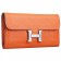 Hermes Constance Long Wallet Orange 608080