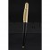 Cartier Gold Rimmed Gold Wave Pattern Upper Body Black Ballpoint Pen  622770