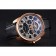 Cartier Calibre Tourbillon Black Dial Gold Case Black Leather Strap  622754