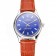 Swiss Rolex Datejust Blue Dial Stainless Steel Case Light Brown Leather Strap