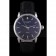 Patek Philipe Calatrava Stainless Steel Ribbed Bezel Black Leather Bracelet 801431