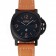 Panerai Luminor Ion Plated Stainless Steel Bezel Orange Leather Bracelet  622309