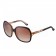 Hermes Large Oversized Brown Frame Sunglasses with Metallic Logo 308103