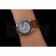 Rolex Yacht Master Black Dial Silver Case Brown Leather Bracelet 1453859