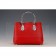 Prada Double Tote Red With Python Handles