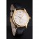 Swiss Rolex Cellini White Dial Gold Case Black Leather Strap