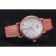 IWC Portofino Moon Phase Silver Dial Rose Gold Case Diamonds Bezel Pink Leather Strap