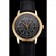 Swiss Patek Philippe Multi-Scale Chronograph Black Dial Gold Case Black Leather Strap
