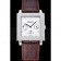 Piaget Emperador Limited Edition White Dial Engraved Silver Case Brown Leather Bracelet  1454138