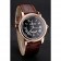 Swiss Cartier Rotonde Annual Calendar Black Dial Rose Gold Case Brown Leather Strap