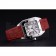 Swiss Cartier Santos White Dial Stainless Steel Case Red Leather Bracelet  622551