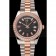 Swiss Rolex Day-Date Diamonds And Rubies Black Dial Rose Gold And Staineless Steel Bracelet 1454106