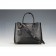 Prada Double Tote Ostrich Leather Bag Black