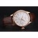 Rolex Cellini White Rose Dial Gold Case Brown Leather Bracelet  622725