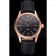 Swiss Rolex Cellini Black Dial Rose Gold Markings Rose Gold Case Black Leather Strap