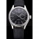 Rolex Cellini Black Dial Stainless Steel Case Black Leather Bracelet  622724