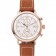Hamilton Navy Pioneer Chrono White Dial Rose Gold Case Brown Leather Strap
