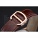 Cartier Tortue Large Date White Dial Gold Case Brown Leather Strap