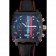 Tag Heuer Monaco Calibre 36 Blue And Red Dial Stripes Dial Black Leather Strap 622272