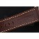 Swiss Panerai Submersible Left Handed Black Embossed Case Stainless Steel Case Brown Leather Strap