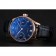 Swiss IWC Portuguese Blue Dial Gold Case Blue Leather Bracelet 1453919