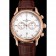 Patek Philippe Chronograph White Dial With Diamonds Rose Gold Case Brown Leather Strap