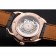 Swiss Hermes Arceau Skeleton Black Dial Brown Hands Rose Gold Case Black Leather Strap