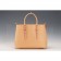 Prada Saffiano Double Tote Light Brown