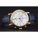 Omega Seamaster Vintage Chronograph White Dial Blue Hour Marks Gold Case Blue Leather Strap