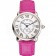 Cartier Ronde Louis Cartier White Dial Stainless Steel Case Fuchsia Leather Strap