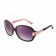 Hermes Oversized Round Frame Black Sunglasses with Metal Carriage Detail 308106