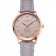 Patek Philippe Calatrava Gray Dial Diamond Markings Rose Gold Case Gray Leather Strap