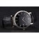 Patek Philippe Calatrava Black Dial Roman Numerals Ribbed Bezel Stainless Steel Case Black Leather Strap