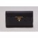 Prada Continental Leather Key Holder Black