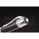 MontBlanc Silver Trimmed Black Enamel Ballpoint Pen With MB Engraved Black And Silver Cap 98053