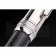 MontBlanc Silver Rimmed Grooved Black Ballpoint Pen With MB Engraved Silver Cap