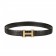 Hermes Alligator Black With Gold "H" Buckle Closure Belt