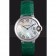 Cartier Ballon Bleu Silver Bezel with Pearl Dial Green Leather Band  621552