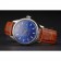 Swiss Rolex Datejust Blue Dial Stainless Steel Case Light Brown Leather Strap